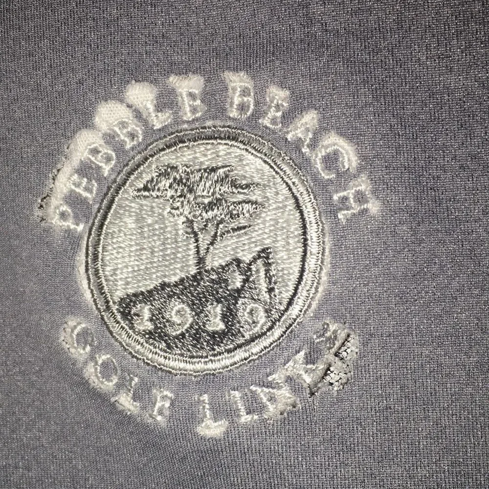 Worn out RLX Polo Ralph Lauren Pebble Beach 1919 Grey golf pullover wind shirt